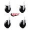 Service Caster 5 Inch Hard Rubber Swivel 7/8 Inch Square Stem Caster Total Lock Brakes, 2PK SCC-SQTTL20S514-HRS-78-2-S-2 - alternate 4